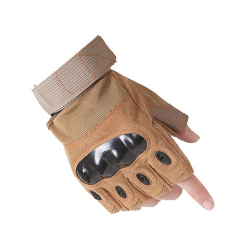 Military Fingerless Hard Knuckle Tactical Gloves Half Finger Tactical Gloves for Hiking Cycling Climbing Outdoor Camping Sports