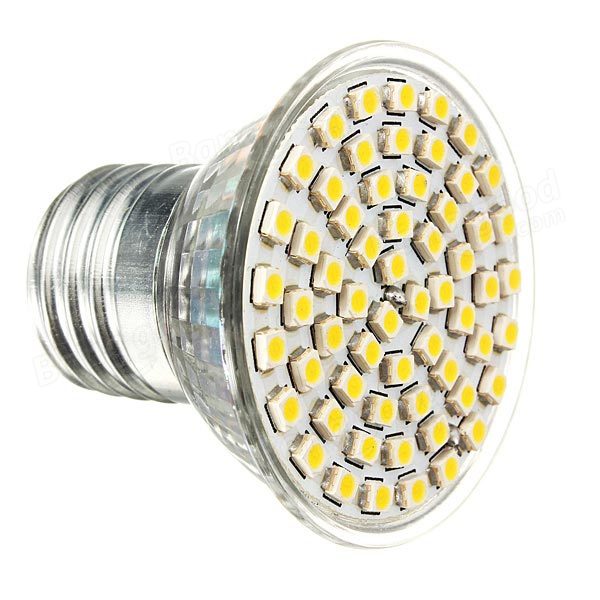 E27 LED Bulb 5W AC 220V 60 SMD 3528 White/Warm White Spot Light