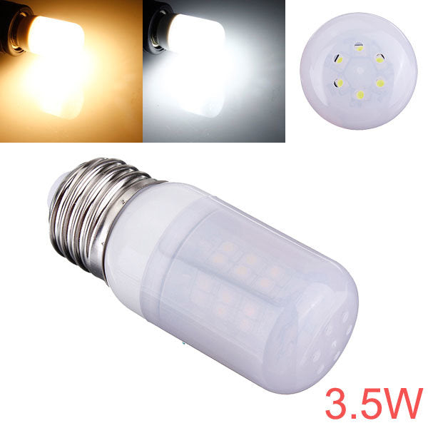 E26 3.5W 48 SMD 3528 AC 220V LED Corn Light Bulbs With Frosted Cover