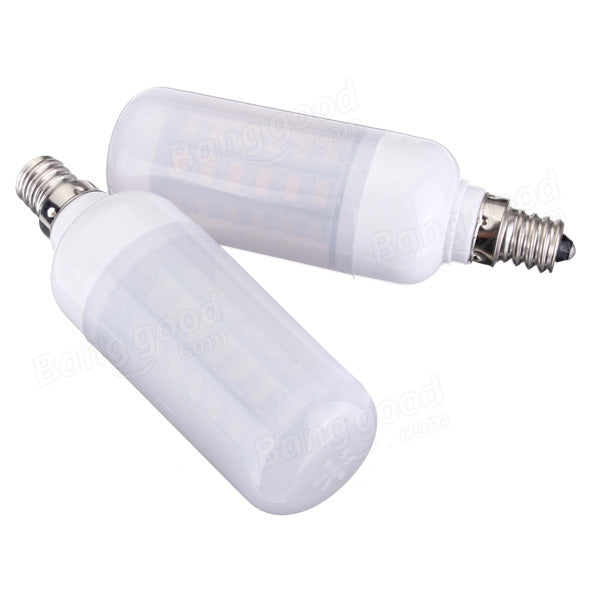 E12 5W 48 SMD 5730 AC 220V LED Corn Light Bulbs With Frosted Cover, Pack2