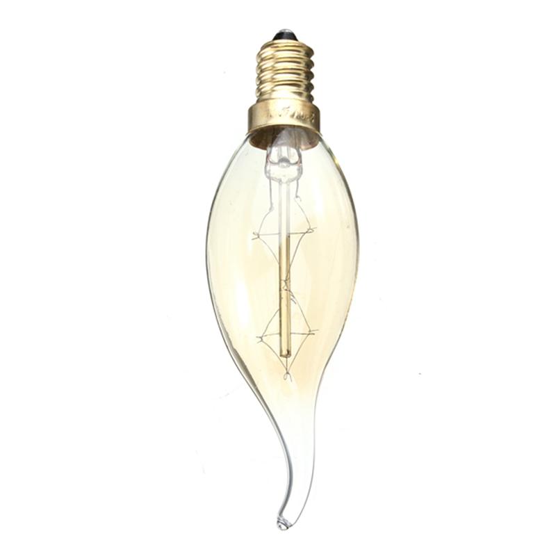 40W Vintage Antique Carbon Filamnet Clear Glass Bulb 220V