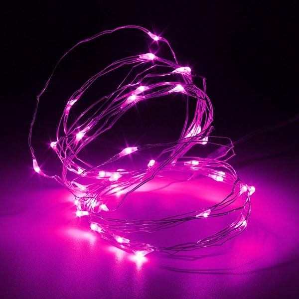 4M 40 LED Silver Wire Fairy String Light Battery Powered Waterproof Xmas Party Decor