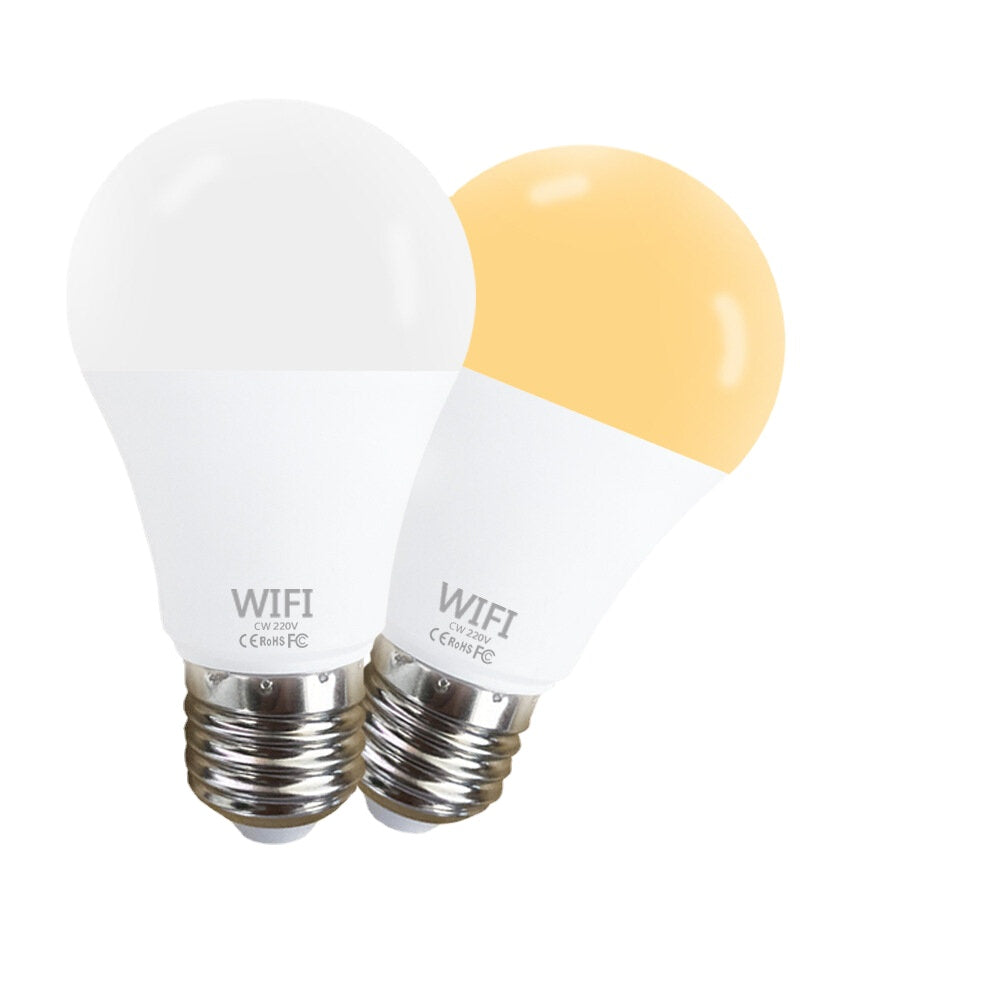 Smart WiFi E27 E26 Bulb CW+WW AC110/220V Supports Alexa Google Home Voice Control APP Control