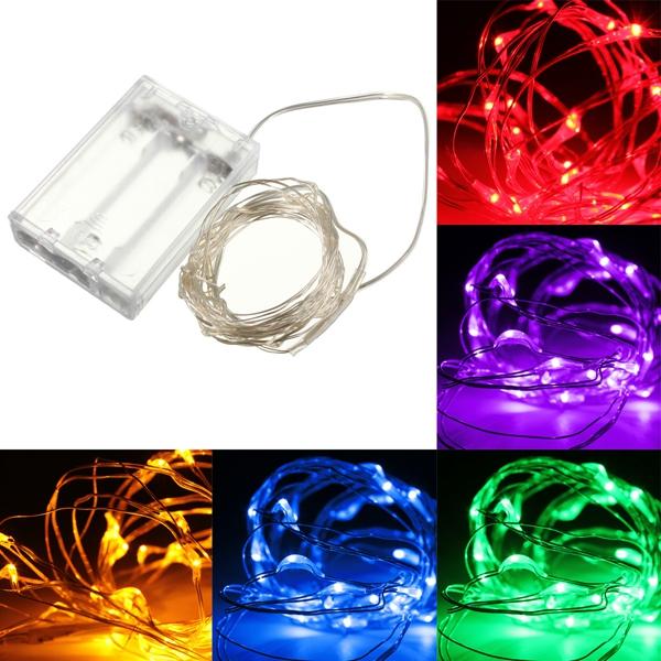 3M 30 LED Silver Wire Fairy String Light Battery Powered Waterproof Xmas Party Decor