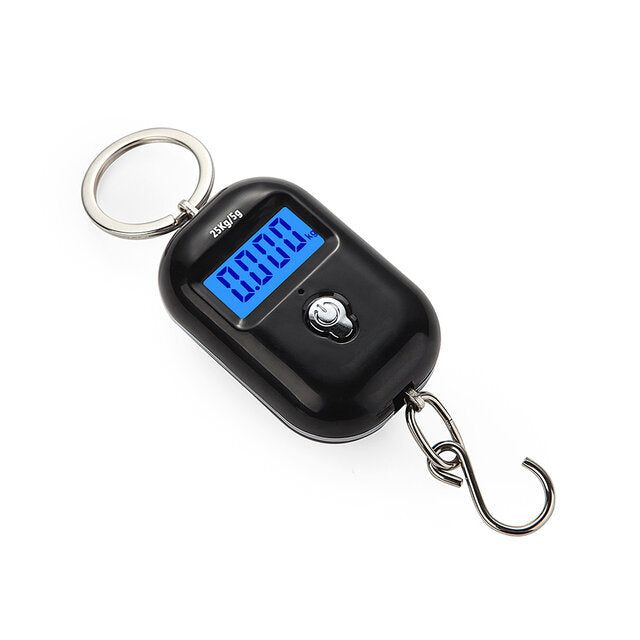 Mini Keychain Digital Hanging Scale Mini Electronic Luggage Hook Scale LCD Backlight Kitchen Steelyard