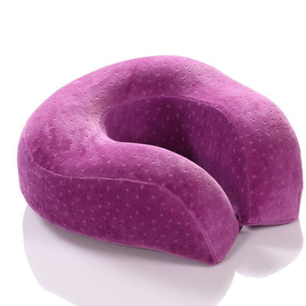 U Shape Slow Rebound Memory Foam Pillow Neck Protect Head Rest Travel Soft Cushion