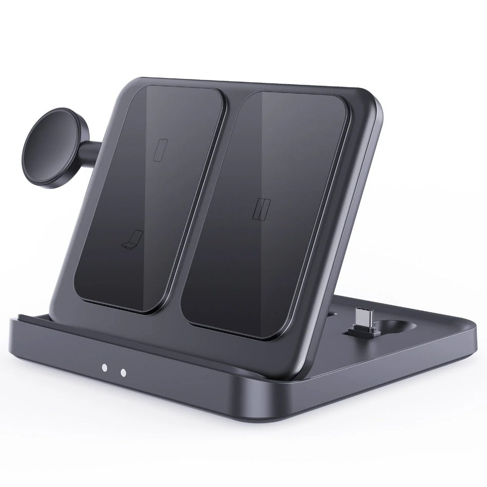 15W Foldable Wireless Charger for iPhone, Samsung, Apple Watch, AirPods