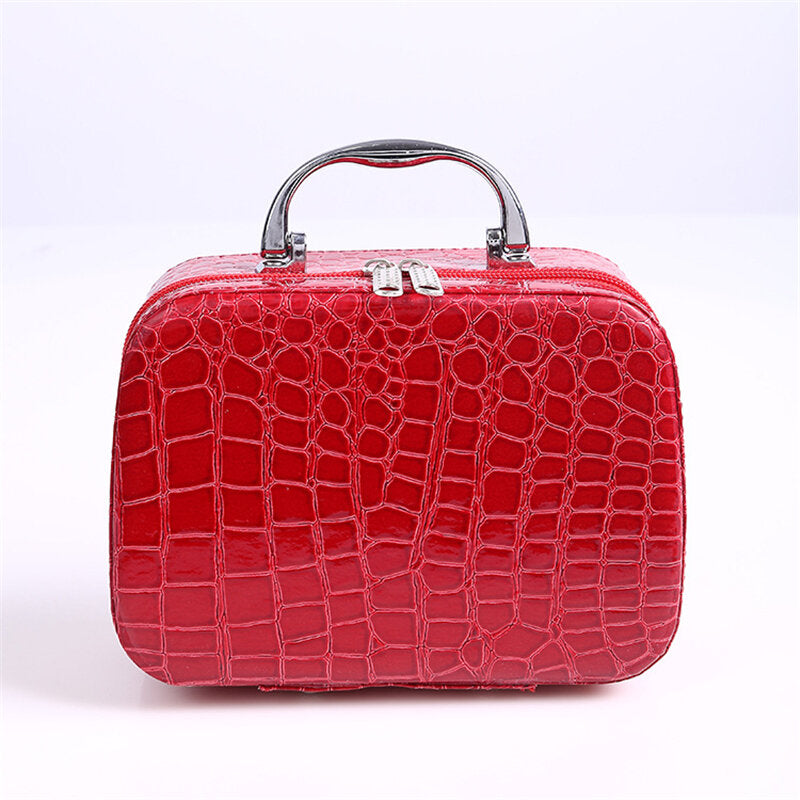 Stone Pattern Crocodile Pattern Large Capacity Portable Cosmetic Bag