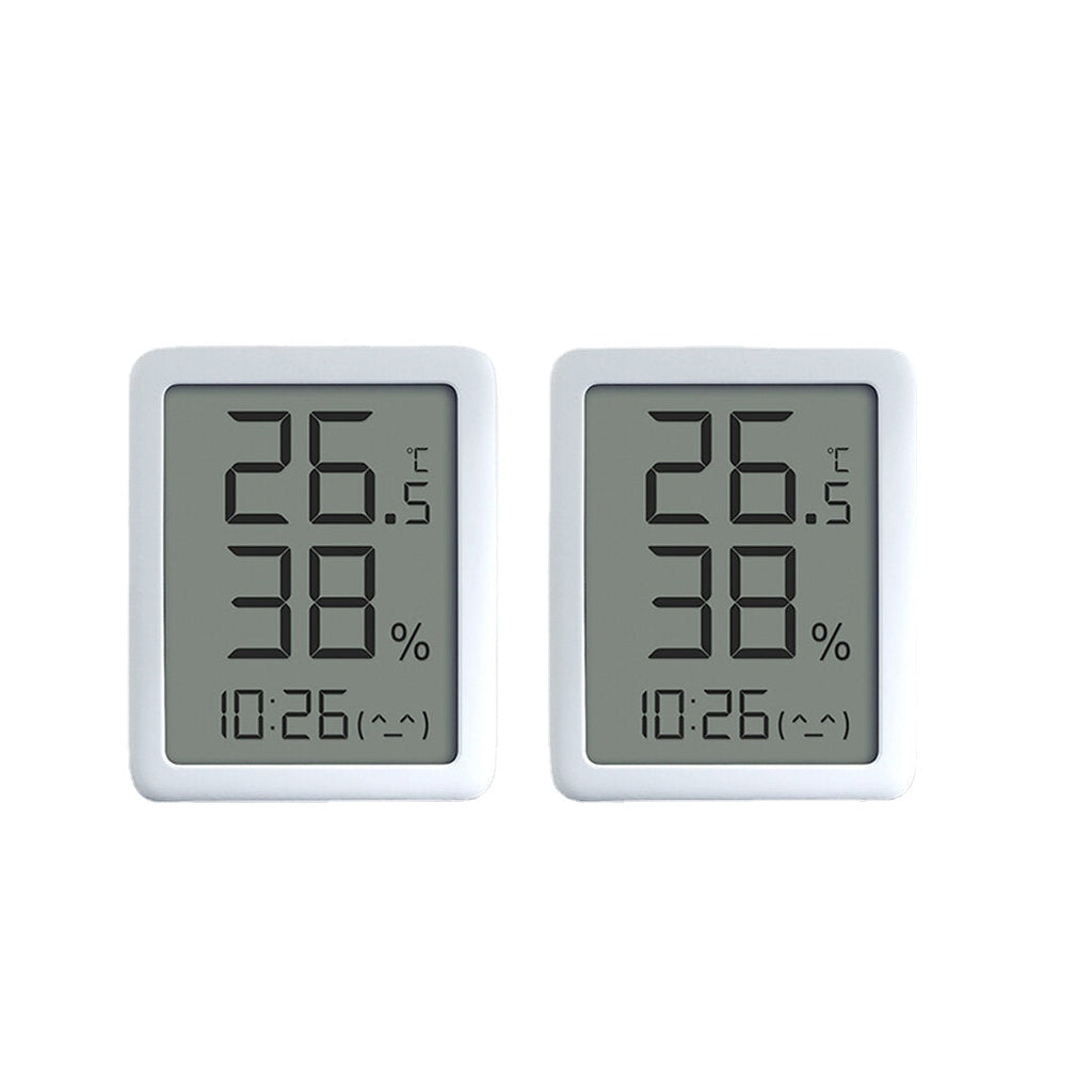 2PCS Miaomiaoce E-ink Screen LCD Large Digital Display Thermometer Hygrometer Clock Temperature Humidity Sensor