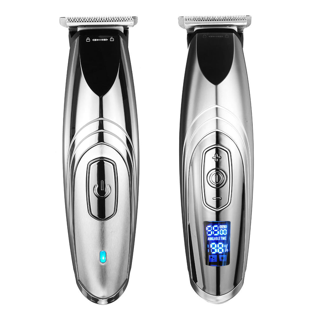 7000r/min LCD Digital Men Rechargeable Clipper Oil Head Cordless Carving Electric Hair Clipper Cutter Haircut Trimmer Kit