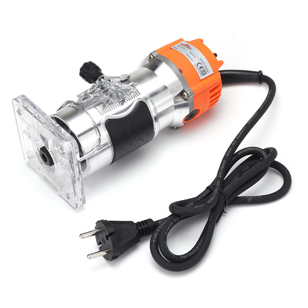 800W 110V/220V Electric WoodTrimmer 6.35mm Steel Chuck For Wood Router Chamfering Grooving Curve Cutting Woodworking Planing