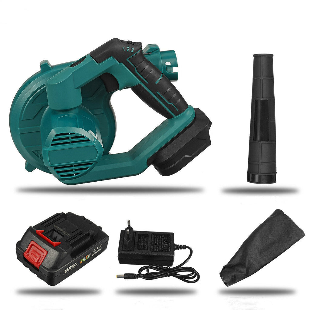 21V 2 IN 1 Cordless 180 Rotation Electric Air Blower & Suction Handheld Leaf Computer Dust Collector