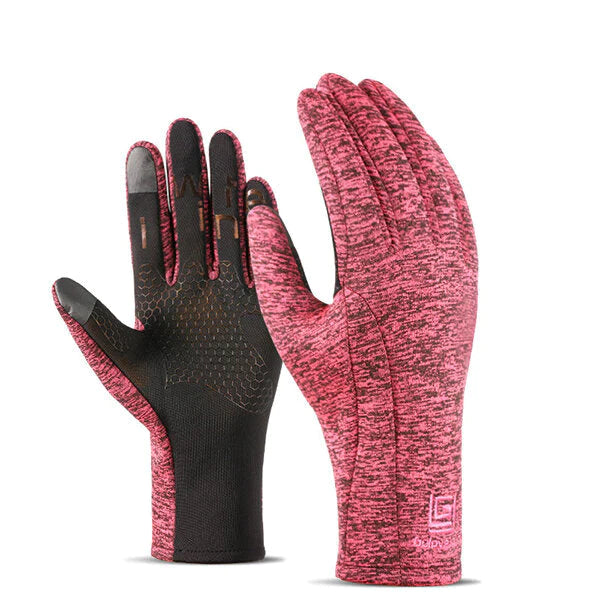 Men Women Sports Velvet Waterproof Gloves Outdoor Riding Touch Screen Ski Climbing Gloves