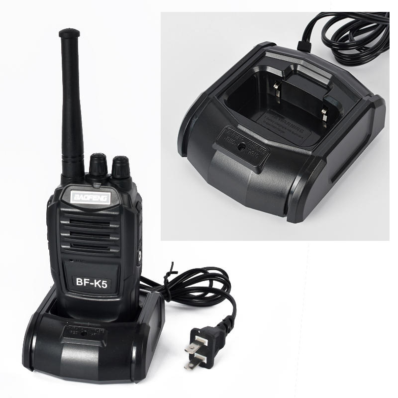 Walkie Talkie 5W UHF 16CH Black 1800mAh Li-ion Two Way Amateur Kids Toy Radio