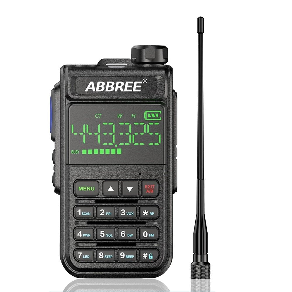 Full Bands Walkie Talkie 128 Channels LCD Color Screen Two Way Radio Air Band DTMF SOS Emergency Function