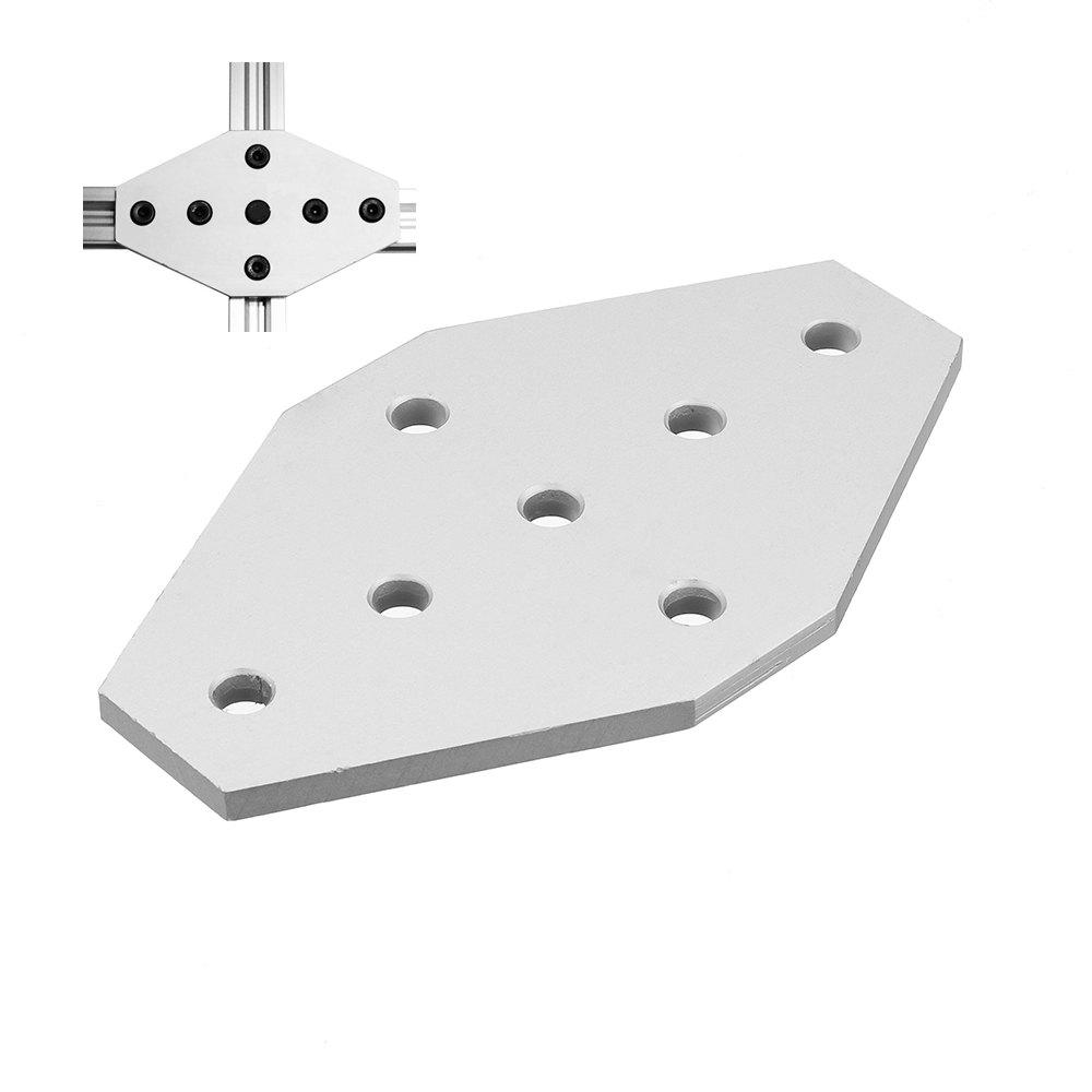 Aluminum 7 Holes Join Plate Corner Bracket for 2020 V-slot Aluminum Extrusions Profiles CNC Parts