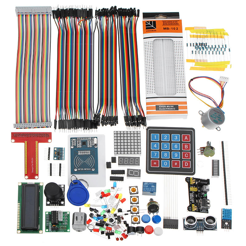 LCD1602 Breadboard DuPont Cable RFID Starter Learning Kit For Arduino Raspberry Pi 3 Pi 2 Model B / B+