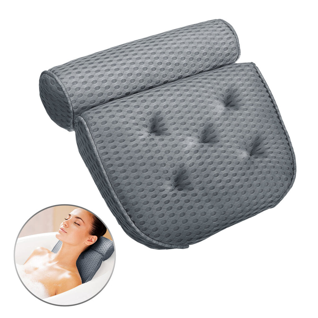 Bathtub Pillow 4D Air Mesh Technology Comfort Bathtub Pillow With 5 Suction Cups The Improved Version Breathable Bathtub Neck Pads for Home Spa