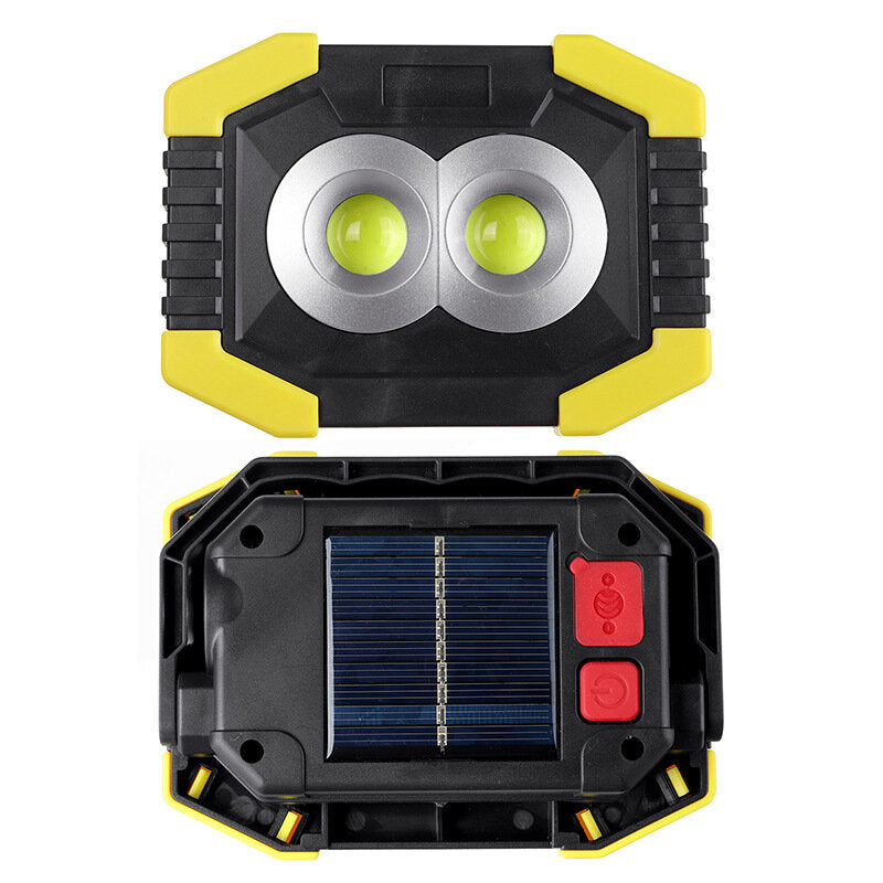 3800LM LED Floodlight USB/Solar Charging Rechargeable Work Lamp Outdoor Campin