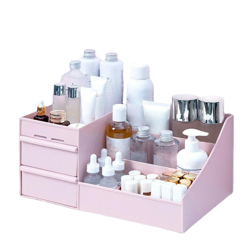 Plastic Cosmetic Organizer Makeup Case Holder Drawers Jewelry Parts Storage Box