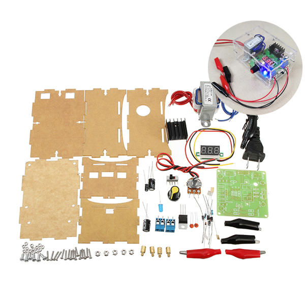 DIY LM317 Adjustable DC Power Supply Kit With Voltage Meter