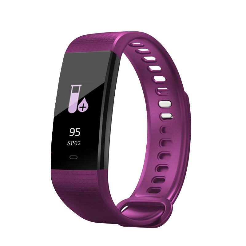 Color Screen Smartband Heart Rate Blood Pressure Activity Monitor Fitness Tracker Smart Watch