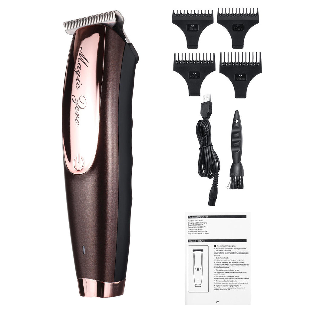 T-Shape Multifunction Haircut Kit IPX7 Waterproof Hair Trimmer Oil Head Electric Hair Clipper