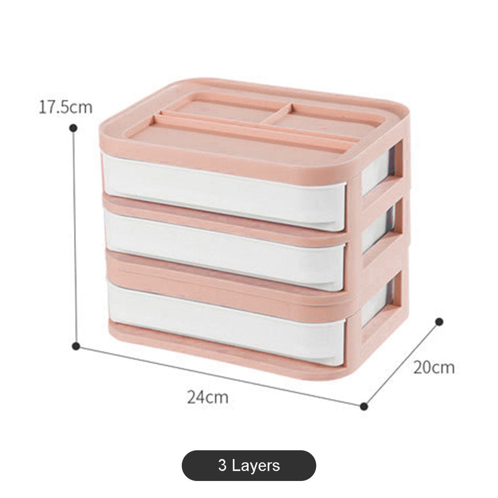 1/2/3 /4/5 Layer Cosmetic Makeup Organiser Holder Tidy Storage Jewelry Card Box Shelf Cabinet Drawer