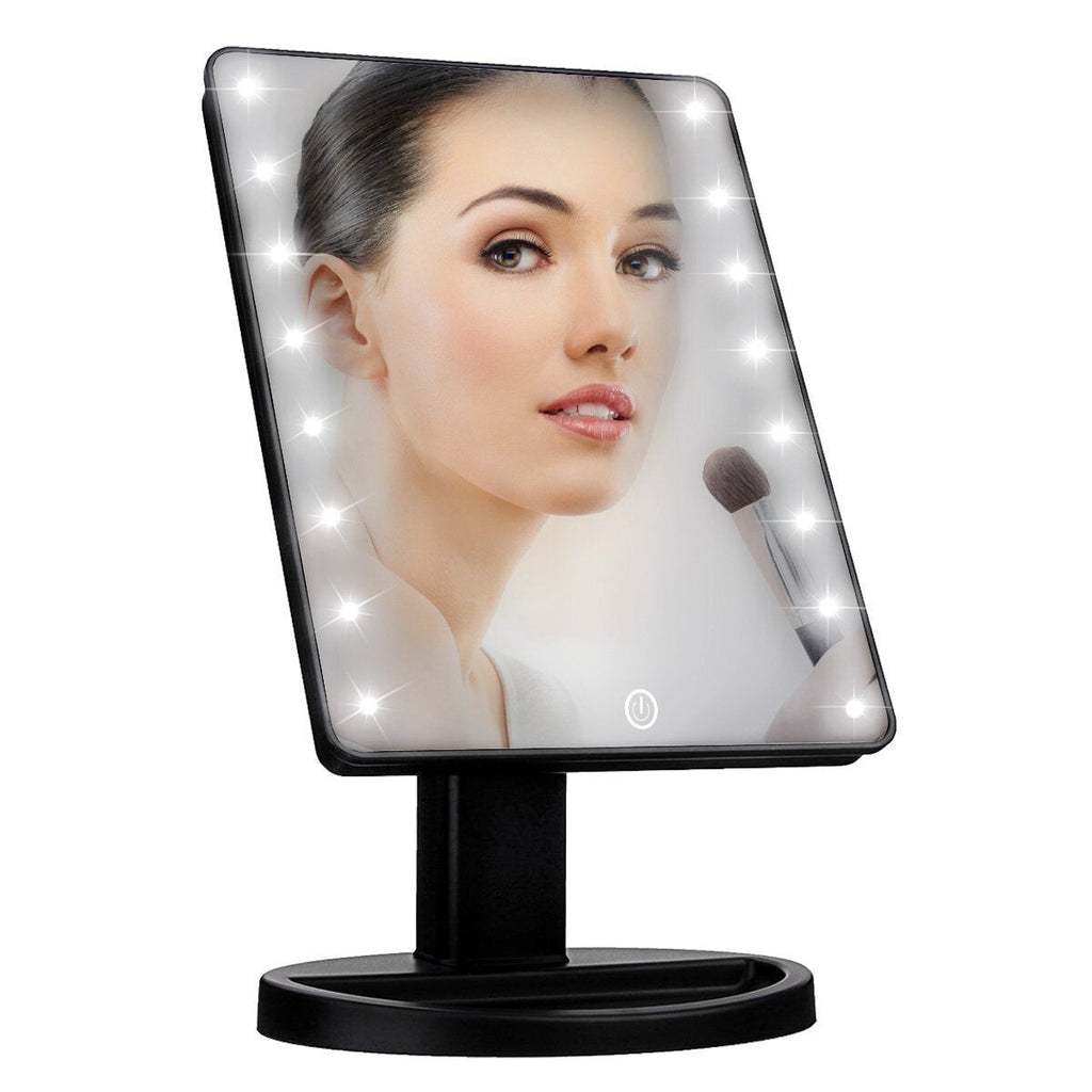 Makeup Light Mirror Charminer 16 LEDs Touch Light Illuminated Cosmetic Desktop Vanity Mirror with Stand Handy Touching On/Off