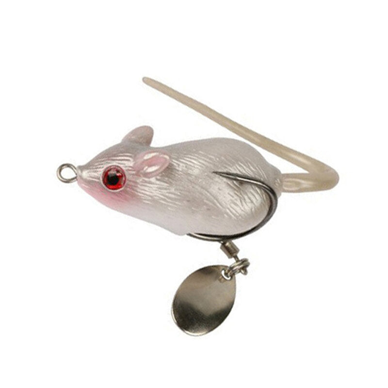 5cm 10.5g 3D Eyes Soft Mouse Bait Bells Sound Fishing Lure Frog Silicon Artificial Bait