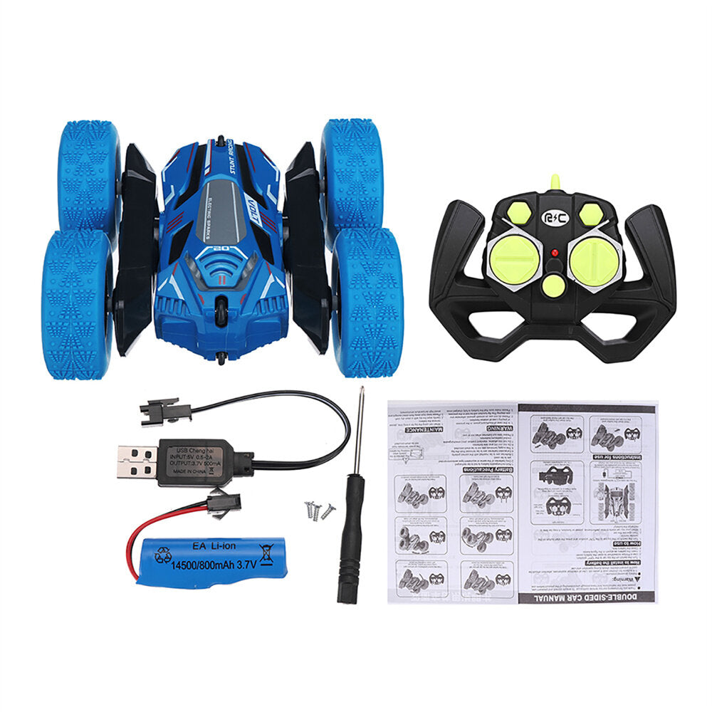 RC Stunt Car 2.4G 4WD 360 Rotate LED Lights Remote Control Off Road Double Sided Vehicles Model