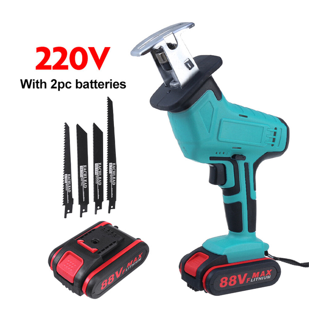 21V 7500mAh Electric Reciprocating Saw Ki tCordless Saw Cutting Blades+2 Battery