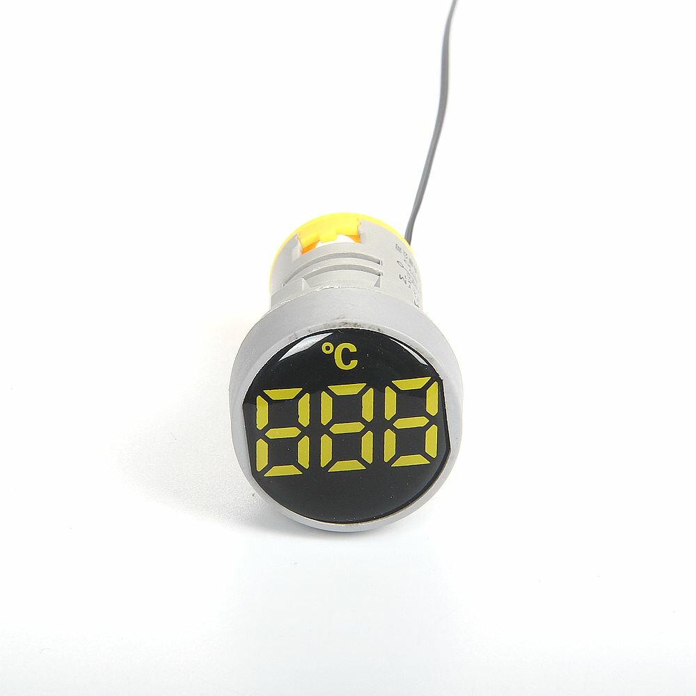 NIN AD101-22TM Circular Crystal Film Digital Display Temperature Meter Signal lamp LED Highlight Aperture 22mm 0-200