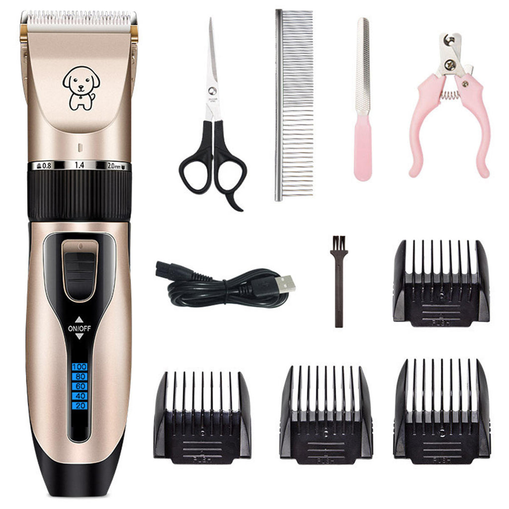 Rechargeable Electric Metal Pet Hair Clipper LCD Display Hair Removal Trimmer Hair Trimmer