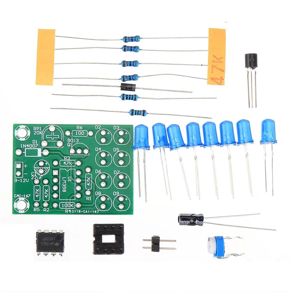 3Pcs LM358 Breathing Light Production Kit Electronic DIY Training Parts Electric Vehicle Modification LED Blue Flash