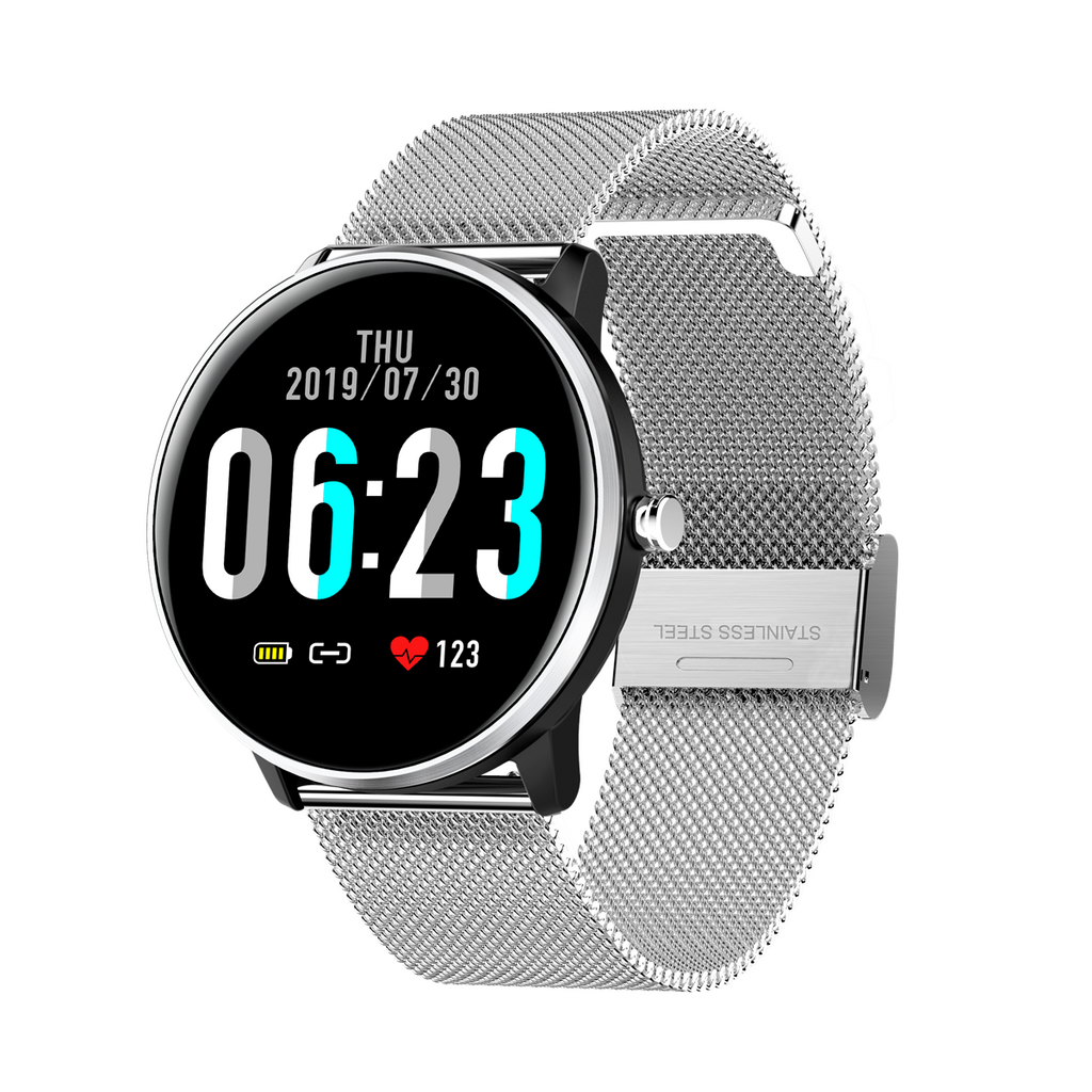 2.5D Full Touch Blood Pressure O2 IP68 Deep Waterproof 8 Sports Mode Weather Smart Watch