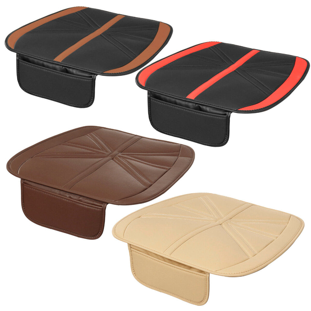 Universal PU Leather Breathable Cushion Pad Car Front Seat Mat Protector Cover Organizer