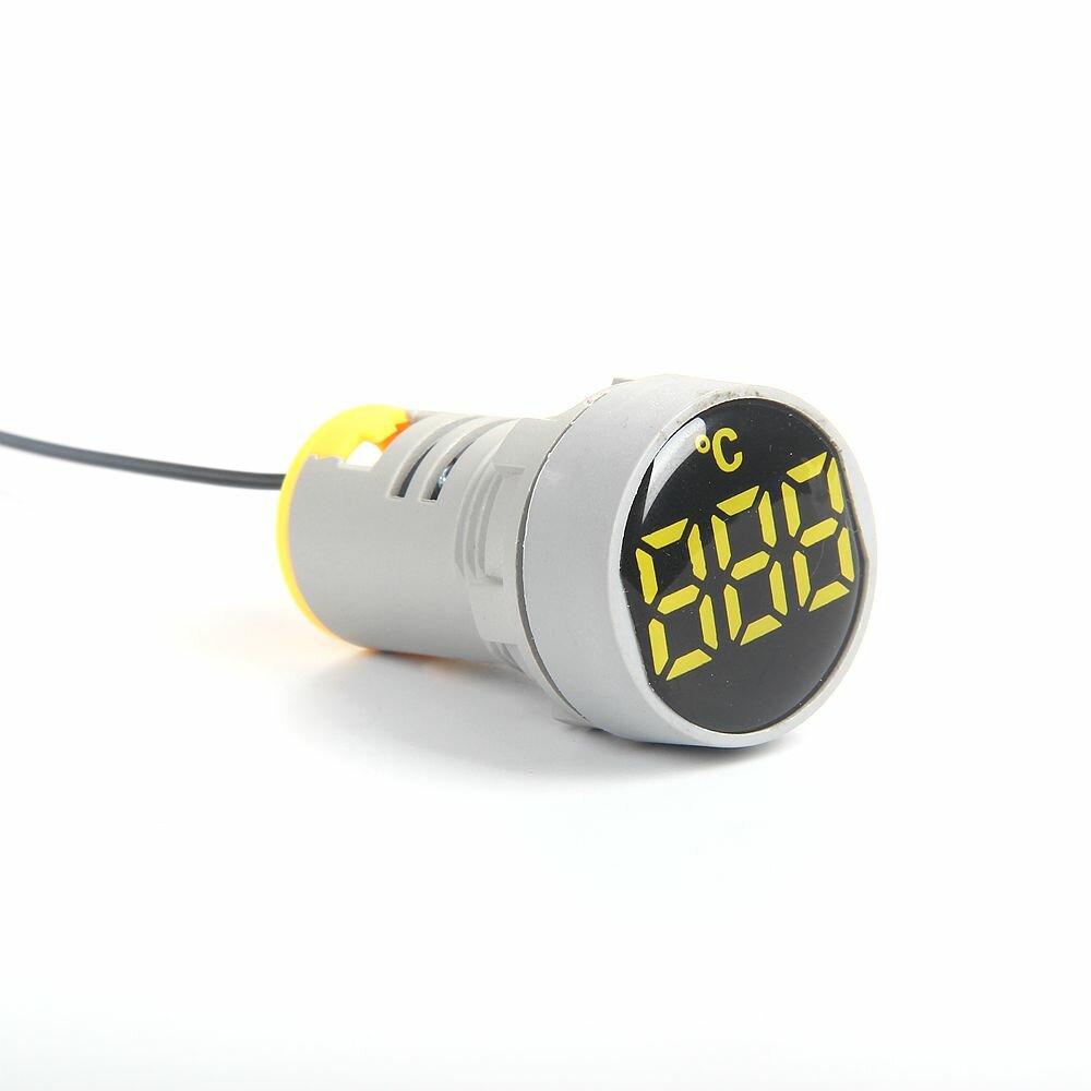 NIN AD101-22TM Circular Crystal Film Digital Display Temperature Meter Signal lamp LED Highlight Aperture 22mm 0-200