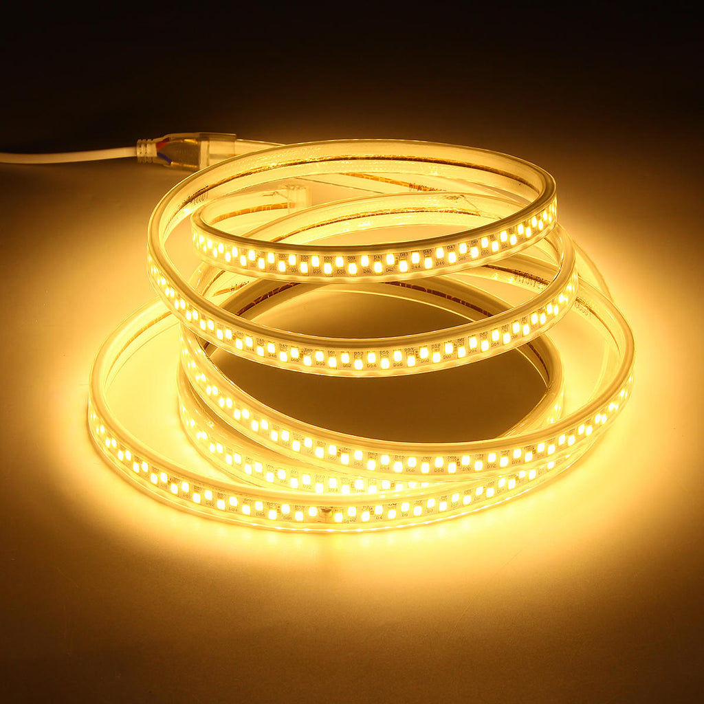 AC220V 3M Waterproof SMD5730 5630 Flexible LED Strip Tape Rope Light EU Plug for Home Decoration