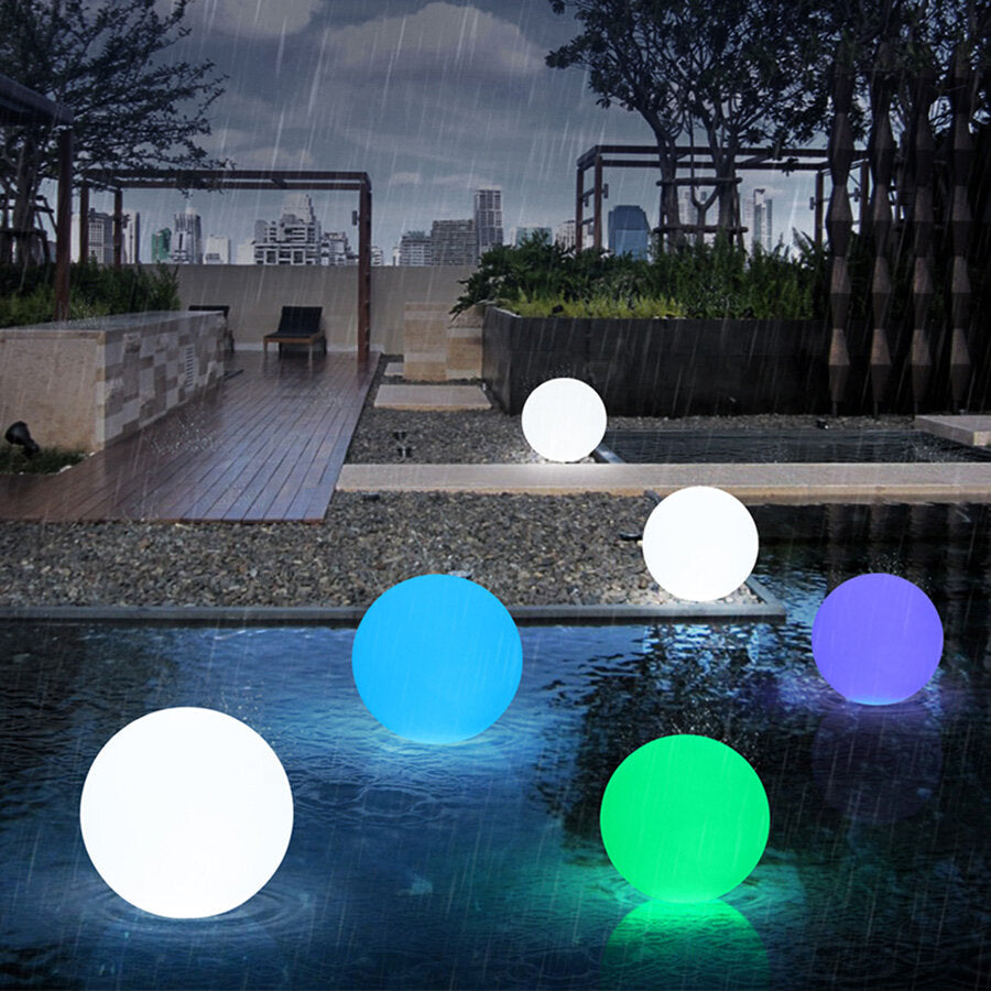 Waterproof LED Garden Ball Light RGB Underwater light IP68 Outdoor Christmas Decorations Wedding Party Lawn Lamps Swimming Pool Floating