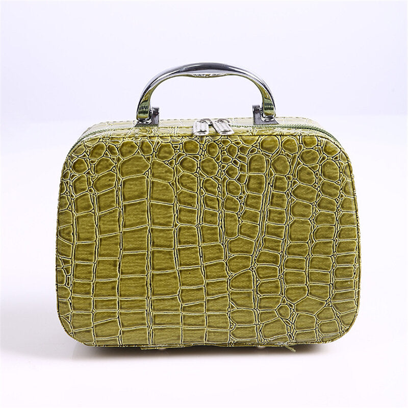 Stone Pattern Crocodile Pattern Large Capacity Portable Cosmetic Bag