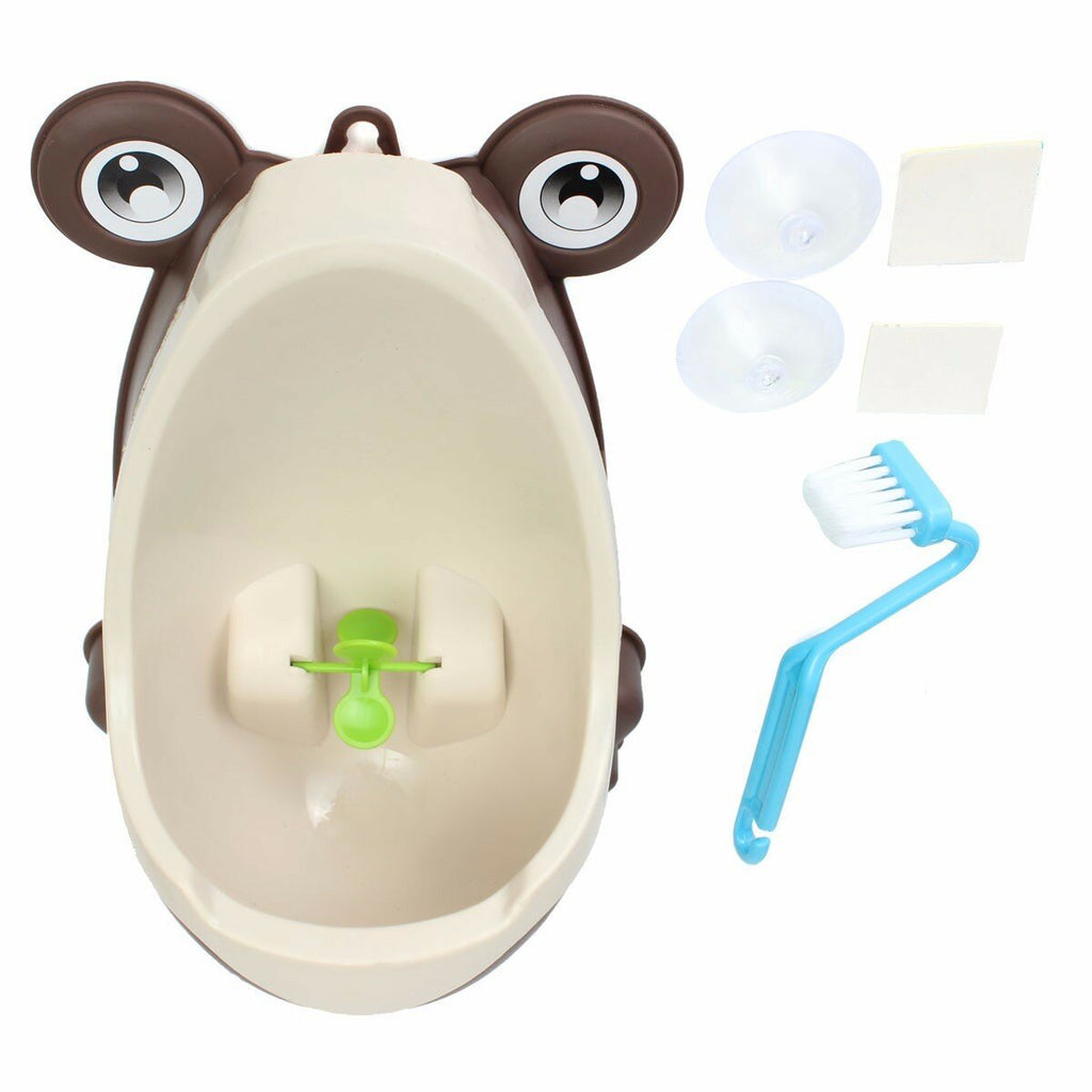 Lovely Frog Brush Cleaning Children Potty Toilet Training Kids Urinal Kid Boy Pee Removable Bathroom