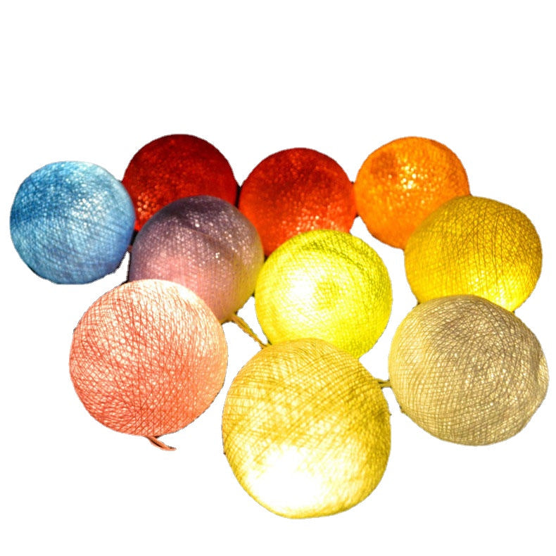 Gardening 5M 20LED String Light Cotton Shape Holiday Garden Party Wedding Decoration