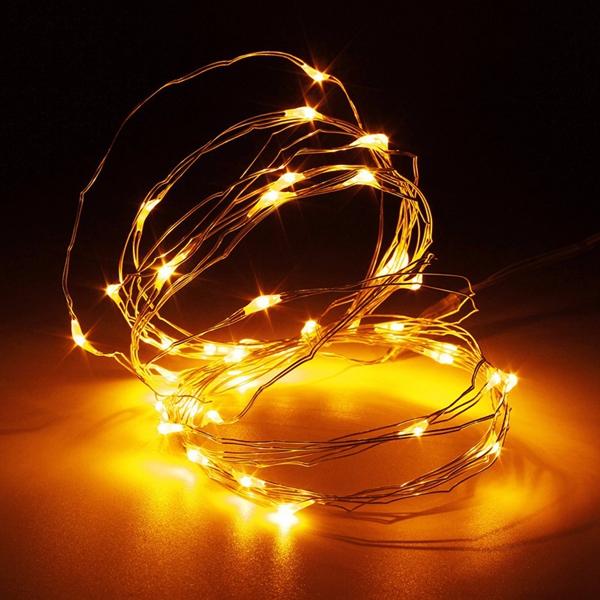 4M 40 LED Copper Wire Fairy String Light Battery Powered Waterproof Xmas Party Decor