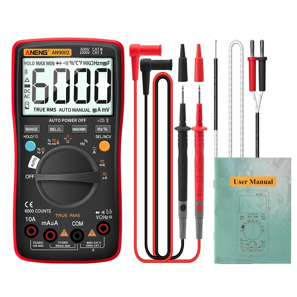 Digital Bluetooth True RMS Multimeter 6000 Counts Professional Auto Multimetro AC/DC Current Voltage Tester