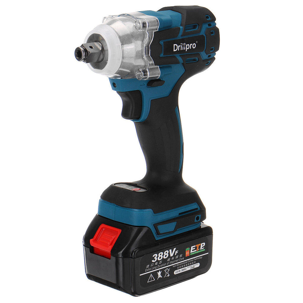 388VF 520N.m Brushless Electric Cordless Impact Wrench 1/2 inch Drill Driver Power Tool For Home For Makita 18V Battery