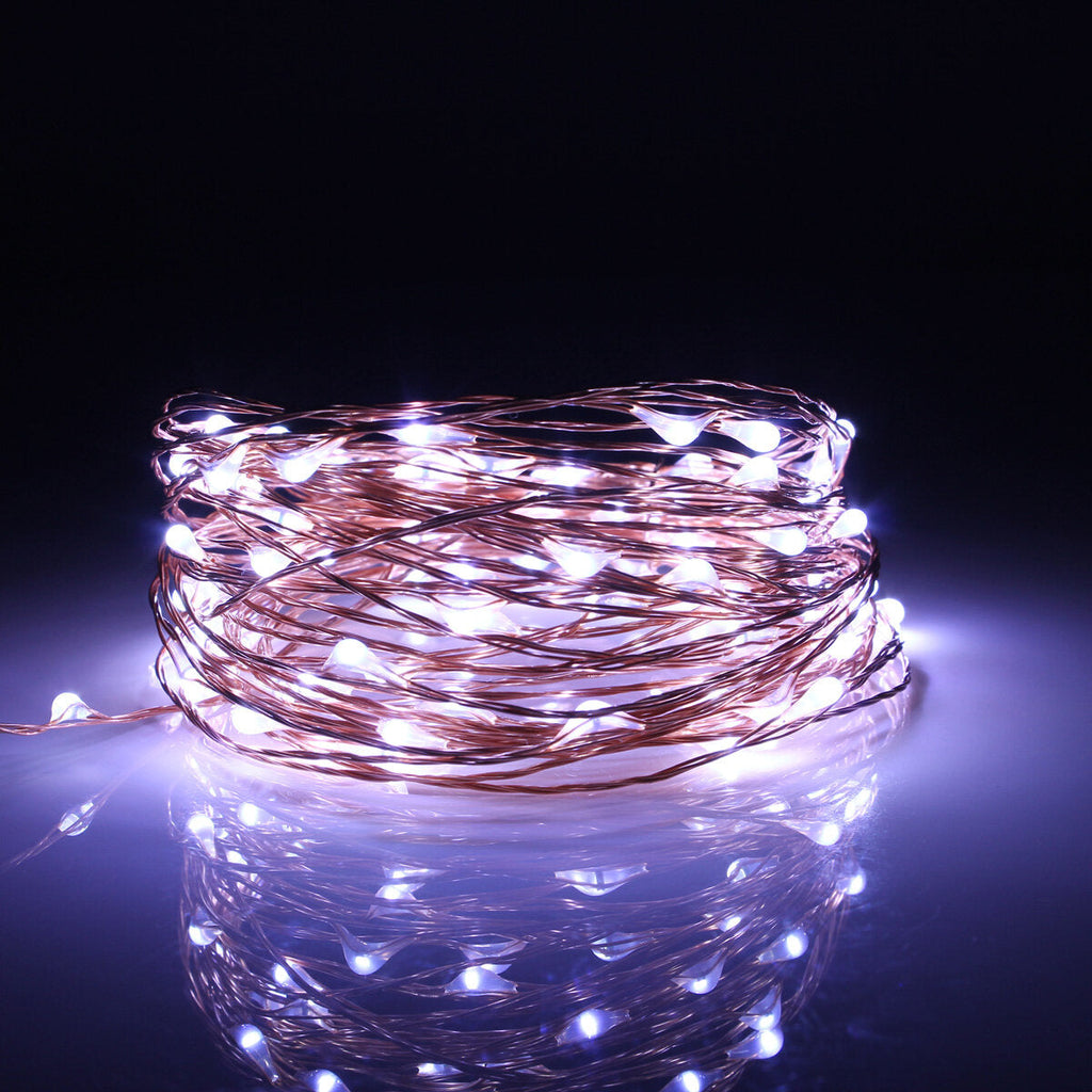 13M 120LED Solar Copper String Fairy Light Wedding Party Christmas Garden Outdoor Lamp IP67