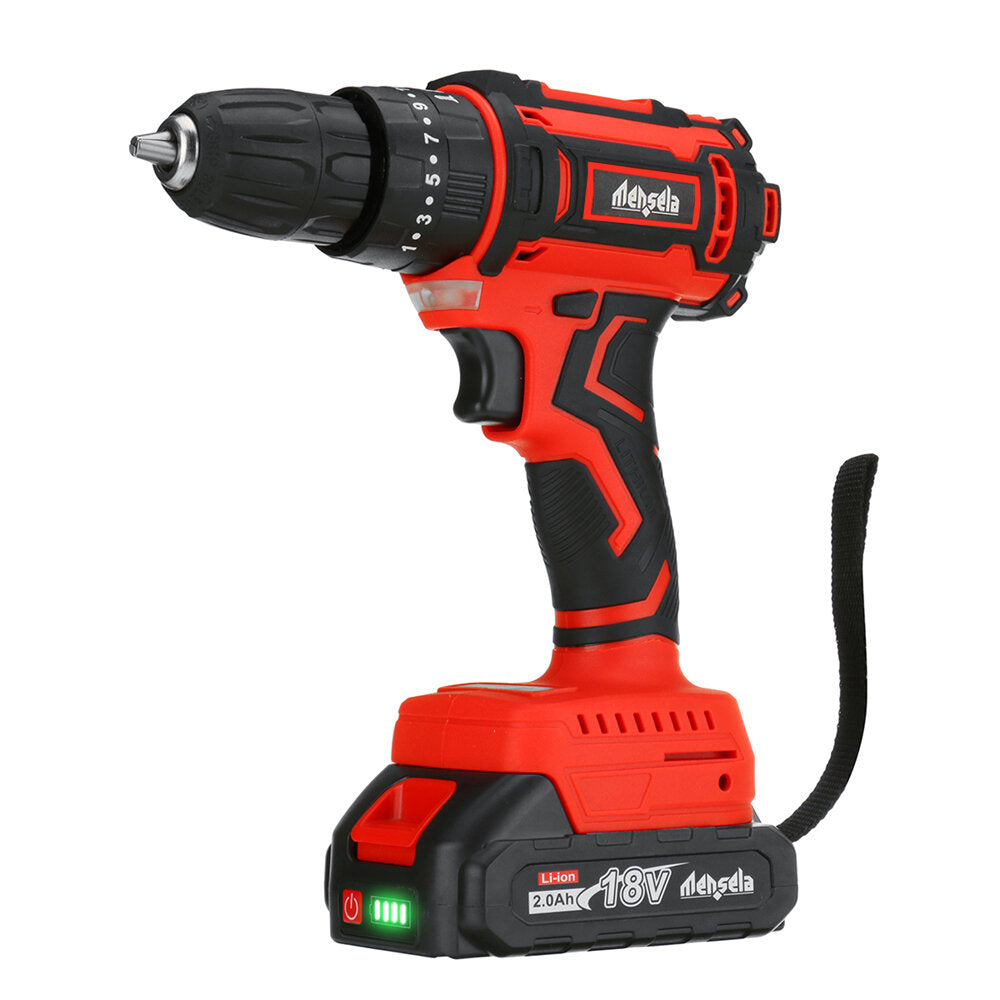 18V Cordless Brushless Impact Drill Driver Electric Hammer Drill Screwdriver 25+3 Gear Torque