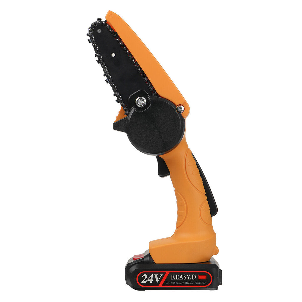 550W 4 Inch Mini Rechargable Chainsaw 24V One Hand Electric Chain Saw Wood Pruning Shears