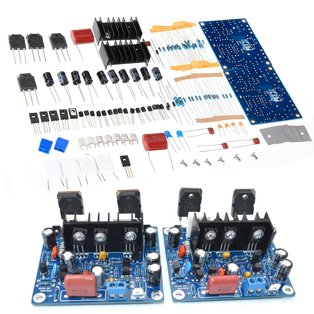 2pcs Hi-Fi MX50 SE 2.0 Dual Channel 2x100W Stereo Power Amplifier DIY Kit Board